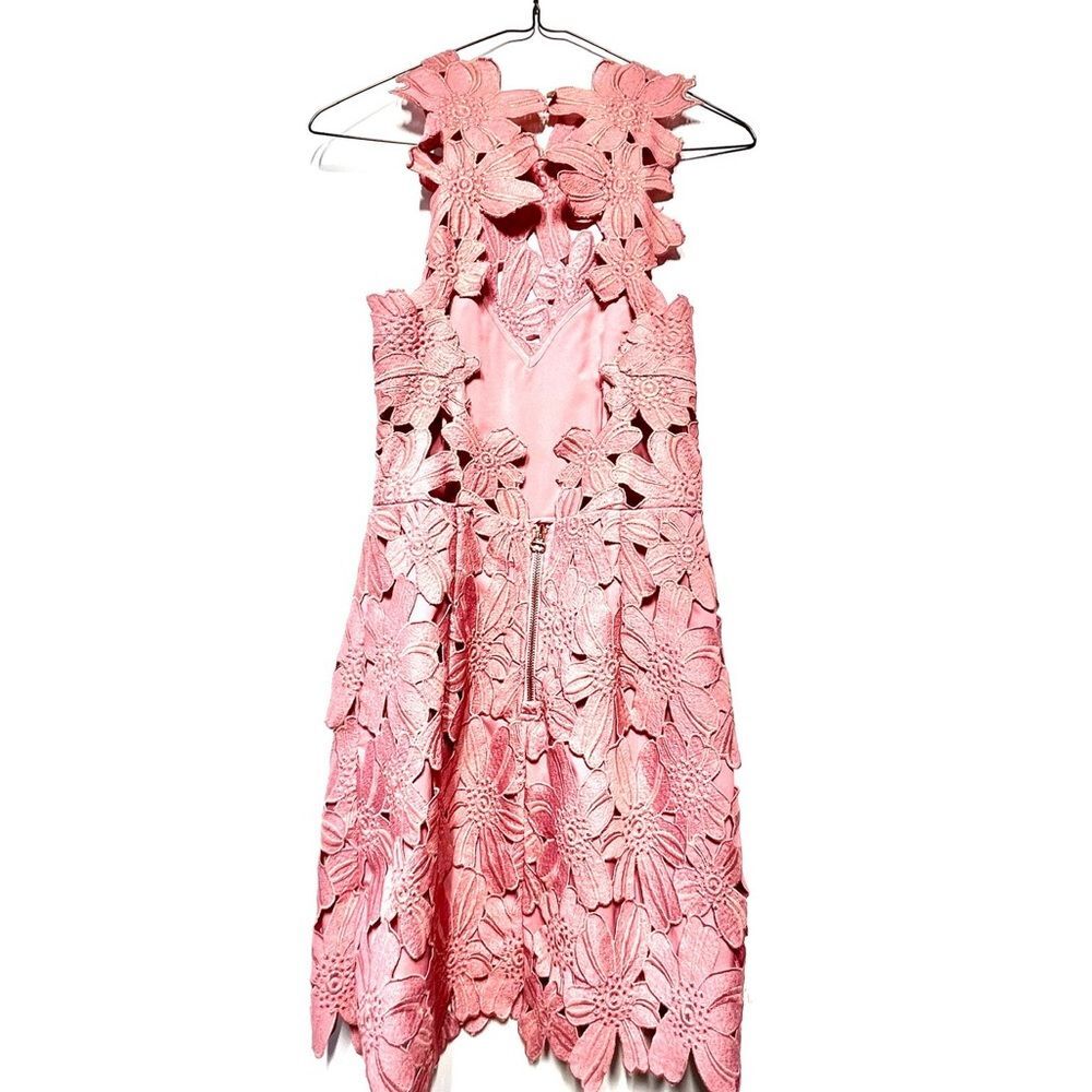 Saylor X Free People Jessa Lace Mini Shift Dress in Blush Mauve Pink S - Picture 6 of 14